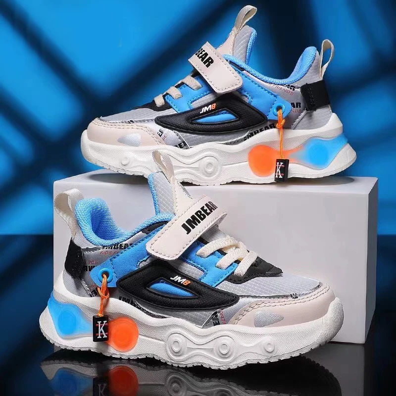 新款中大童男女宝春秋款运动鞋魔术贴运动鞋611