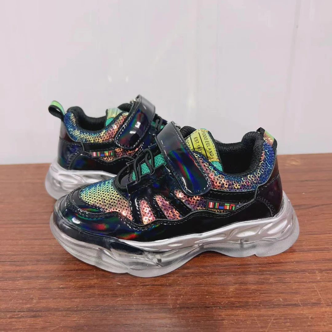 新款中大童男女宝春秋款运动鞋魔术贴运动鞋C6