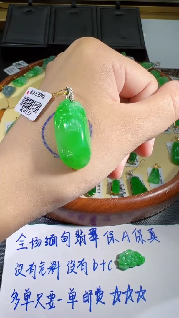 【闪购商品】翡翠颈饰18K金镶嵌我