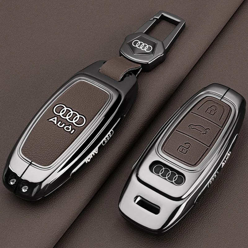 24/25新款奥迪A6L钥匙套新A3L/A7L/Q4etron/Q6车金属全包保护壳扣