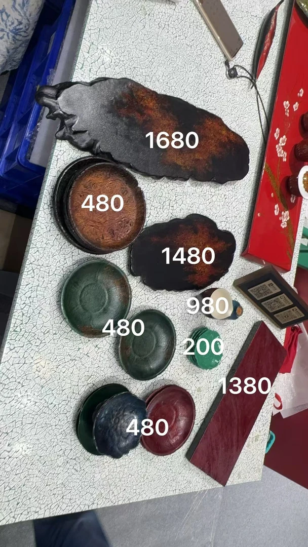 大漆干泡盘 壶承