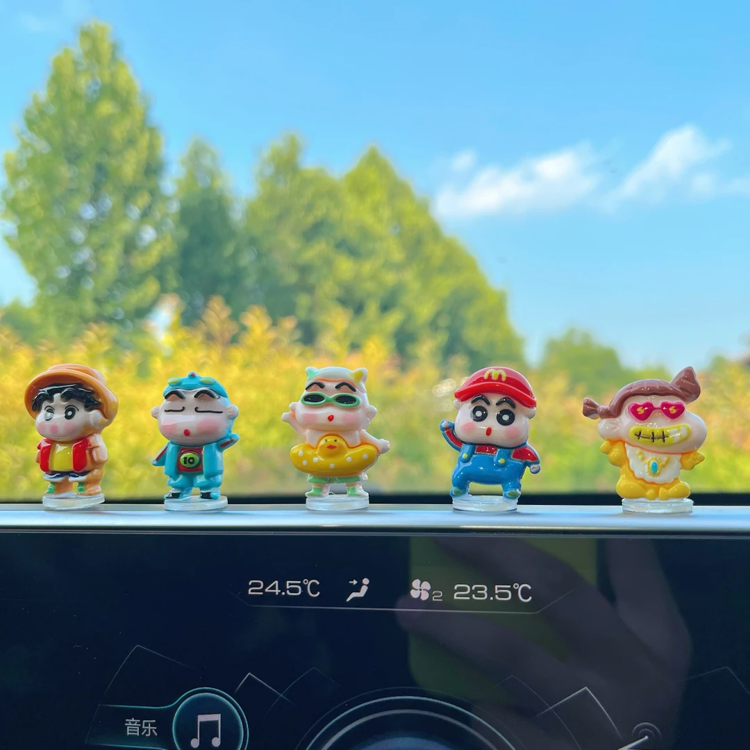 可爱小新汽车摆件电动车装饰车用装饰用品中控台屏幕摆件车载摆件