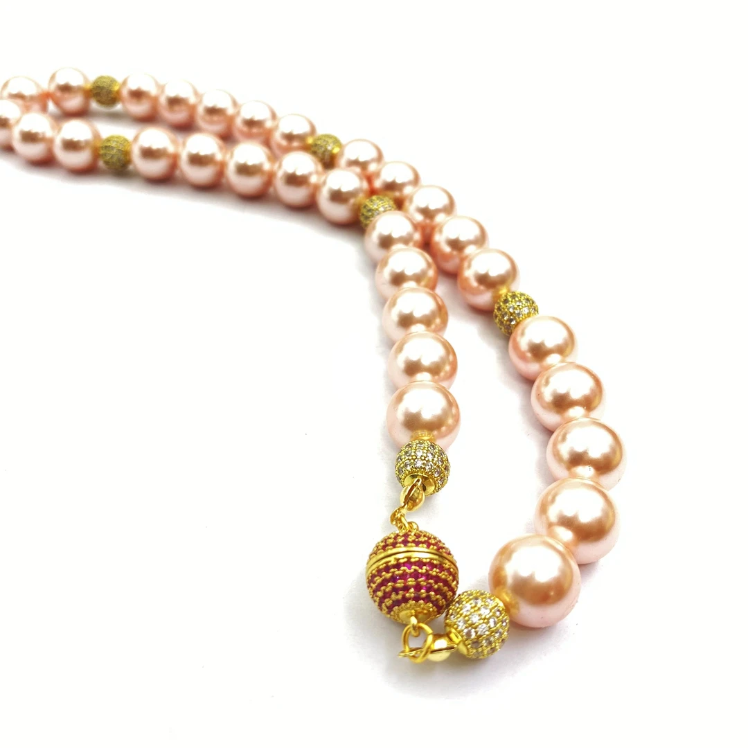 铜合金仿珍珠项链 II2RSS-04371 欧美饰品  珠珠款项链  颈链