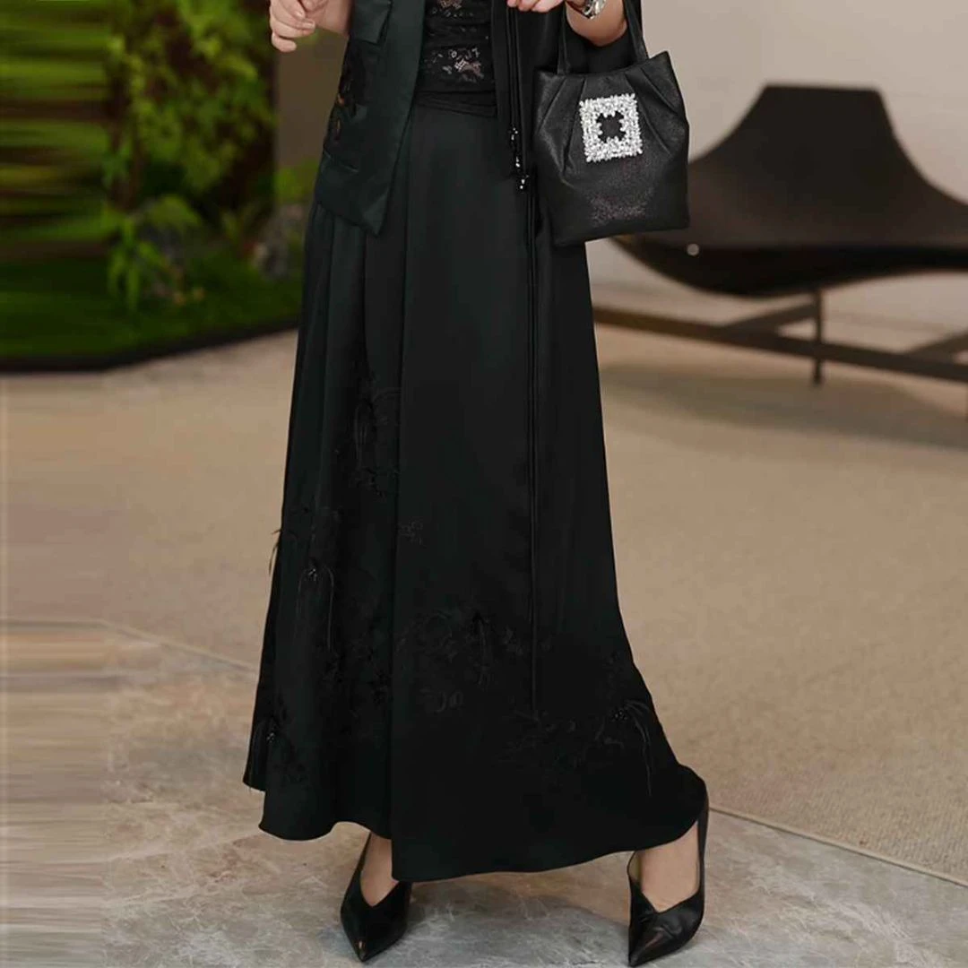 蚕贵妃/“起舞清影”气质女人宽松优雅轻奢半身裙/SQ668