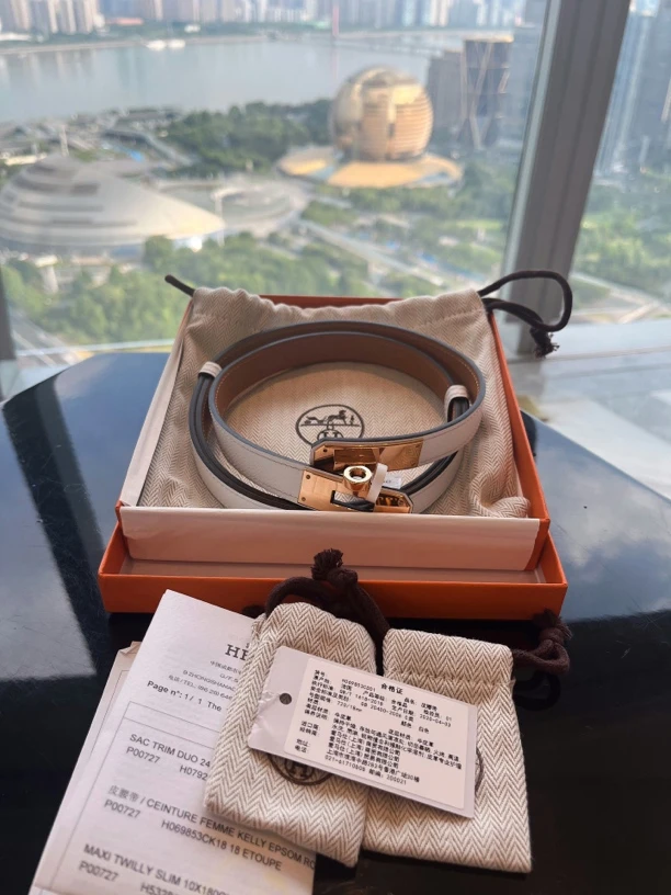 全新未使用 Hermes/爱马仕 全新全套爱马仕 kelly扣头女士腰带
