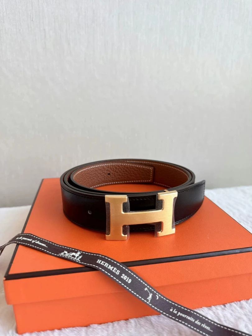 全新未使用 Hermes/爱马仕 Hermes经典H标黑色皮带