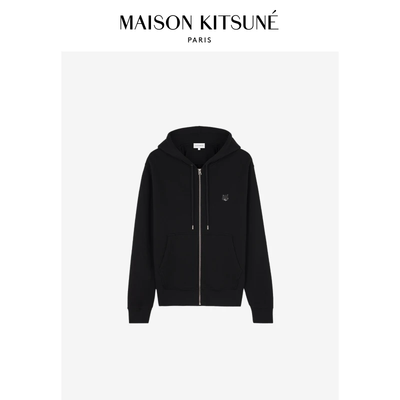 Maison Kitsune男女春夏大胆玩色狐狸拉链卫衣外套