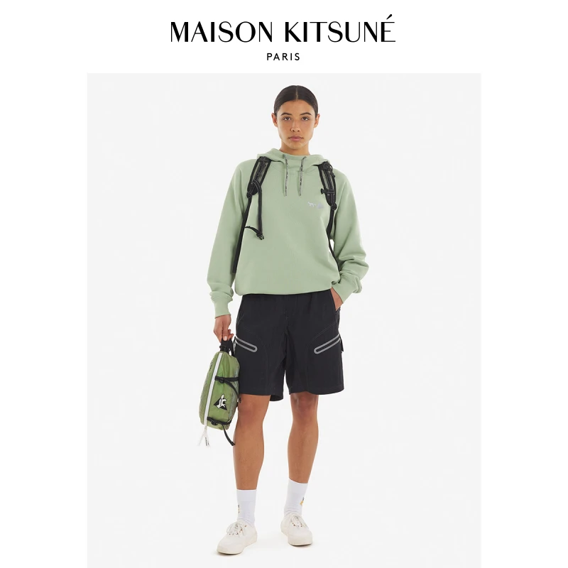 Maison Kitsune x AND WANDER男女同款运动连帽卫衣5743184905