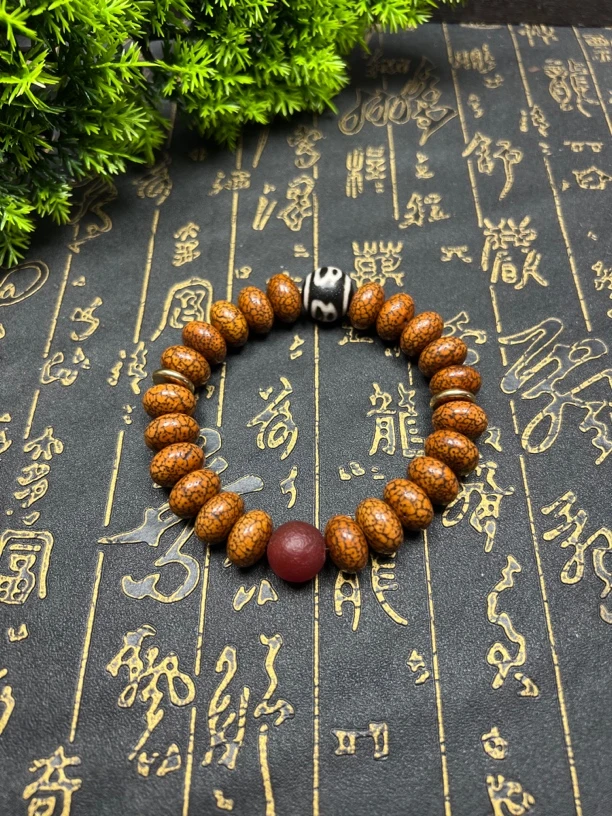 开片包浆星月菩提算盘大尺寸尺寸14+