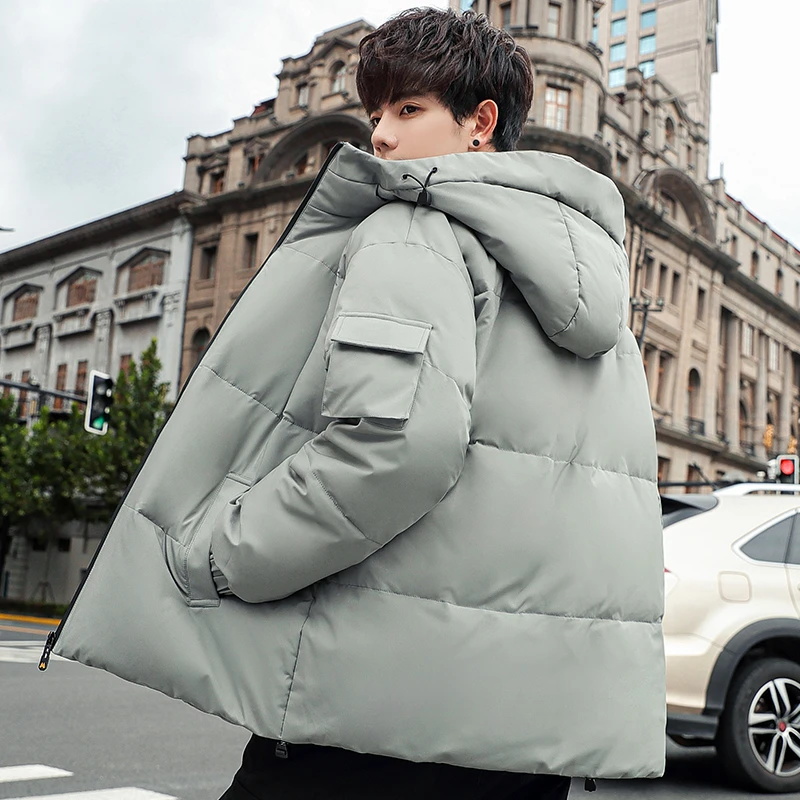 九江羽绒服2023男士轻薄羽绒服休闲连帽加厚外套男保暖青少年男款