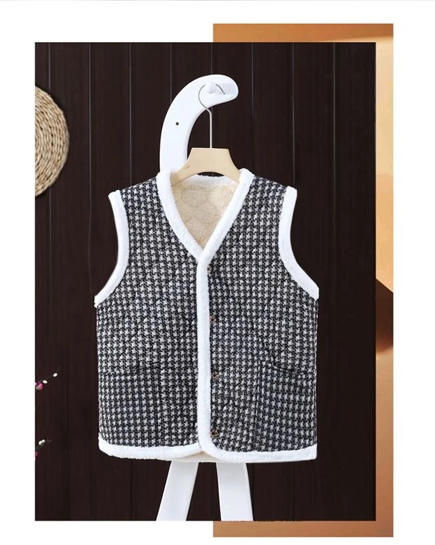 新款年轻妈妈装坎肩秋冬季加绒碎花马甲女2023民族风加厚保暖背心