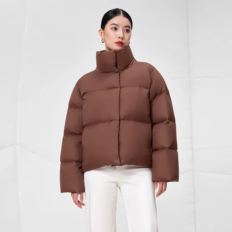 坦博尔2024年新款羽绒服女鹅绒冬季加厚时尚休闲保暖外套TW236362