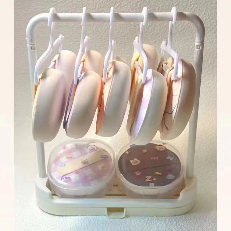 气垫粉扑桌面收纳置物架美妆蛋晾晒支架透气防发霉迷你晾干架盒子