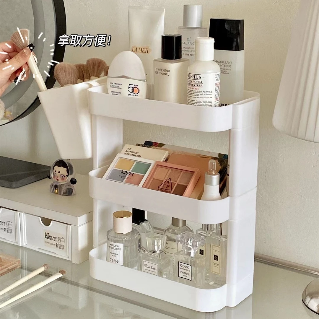 桌面双层置物架学生宿舍书桌增高架杂物文具化妆品整理办公室收纳