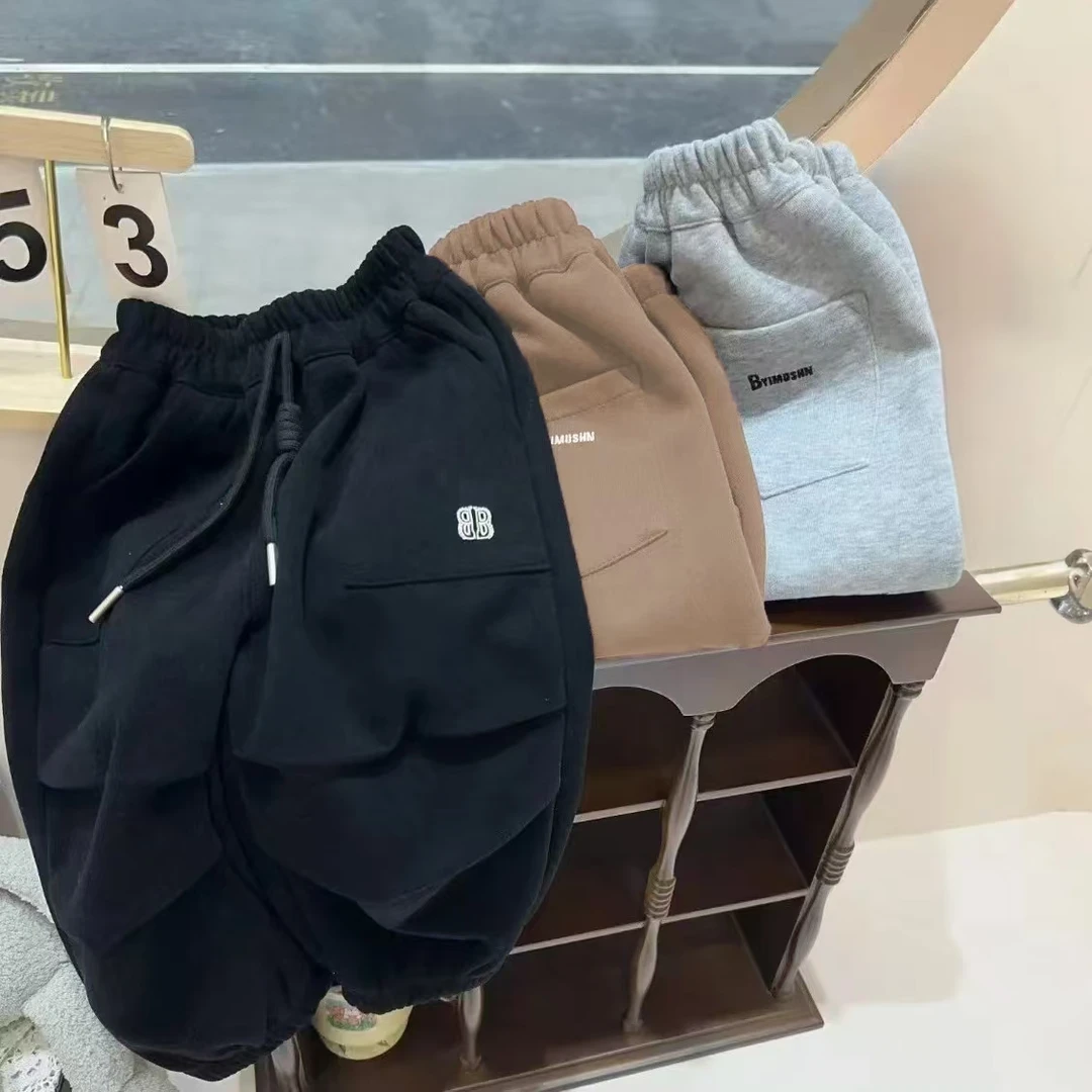 2025男童春秋款裤子新款儿童韩版休闲卫裤宽松束脚裤