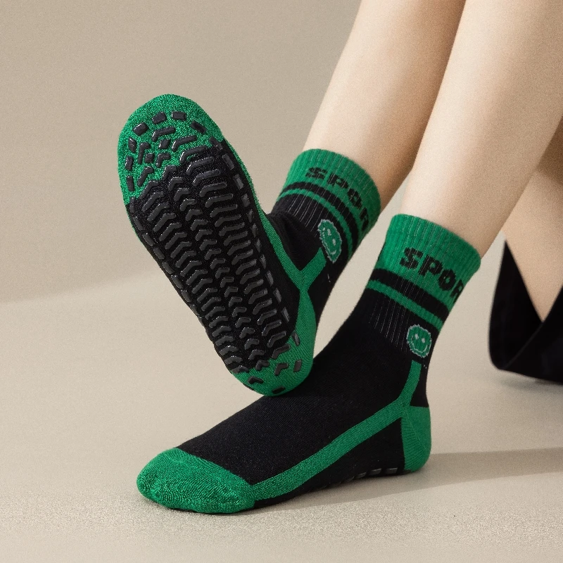 防滑袜子中筒袜男女儿童游乐场大人专用早教地板袜室内运动蹦床袜
