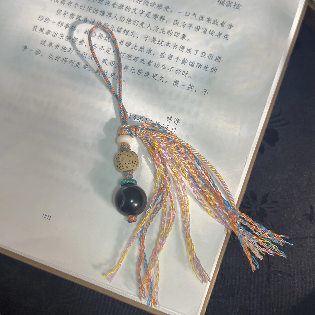 【扶摇叙珠宝】黑曜石手工编绳挂件藏风