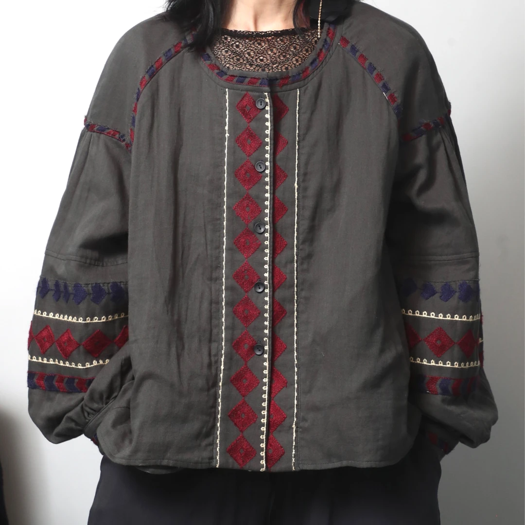 原创设计绣花个性风格波西米亚短外套