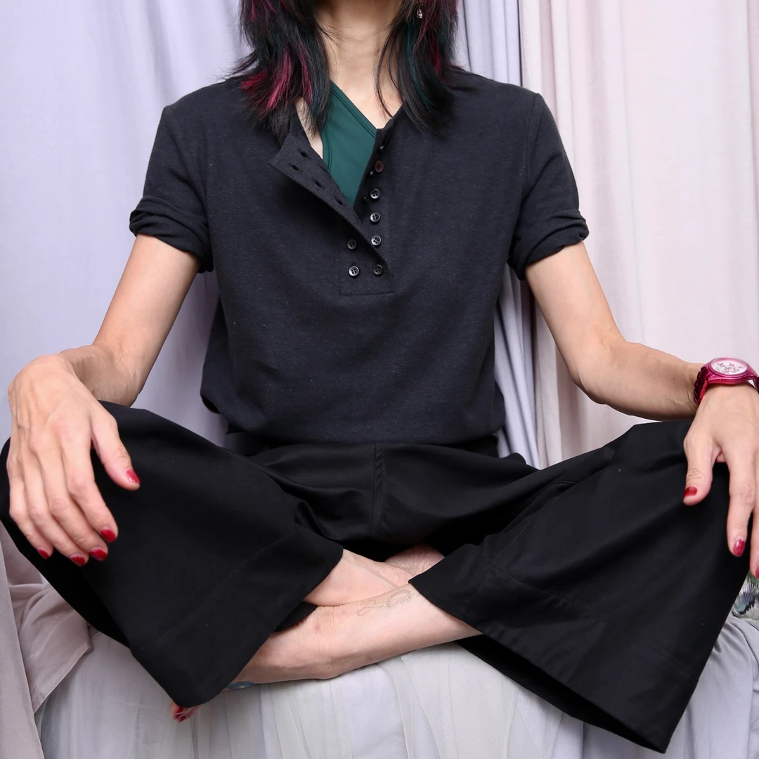 原创设计纯色百搭显瘦夏季薄款通勤职业黑色短袖T恤ol半袖宽松