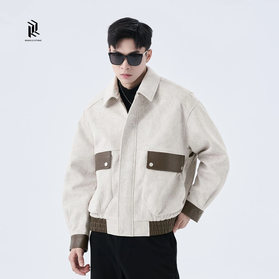 【RHETT KELLEY】非黑即白冬季新款时尚百搭大口袋加绒夹克外套男款