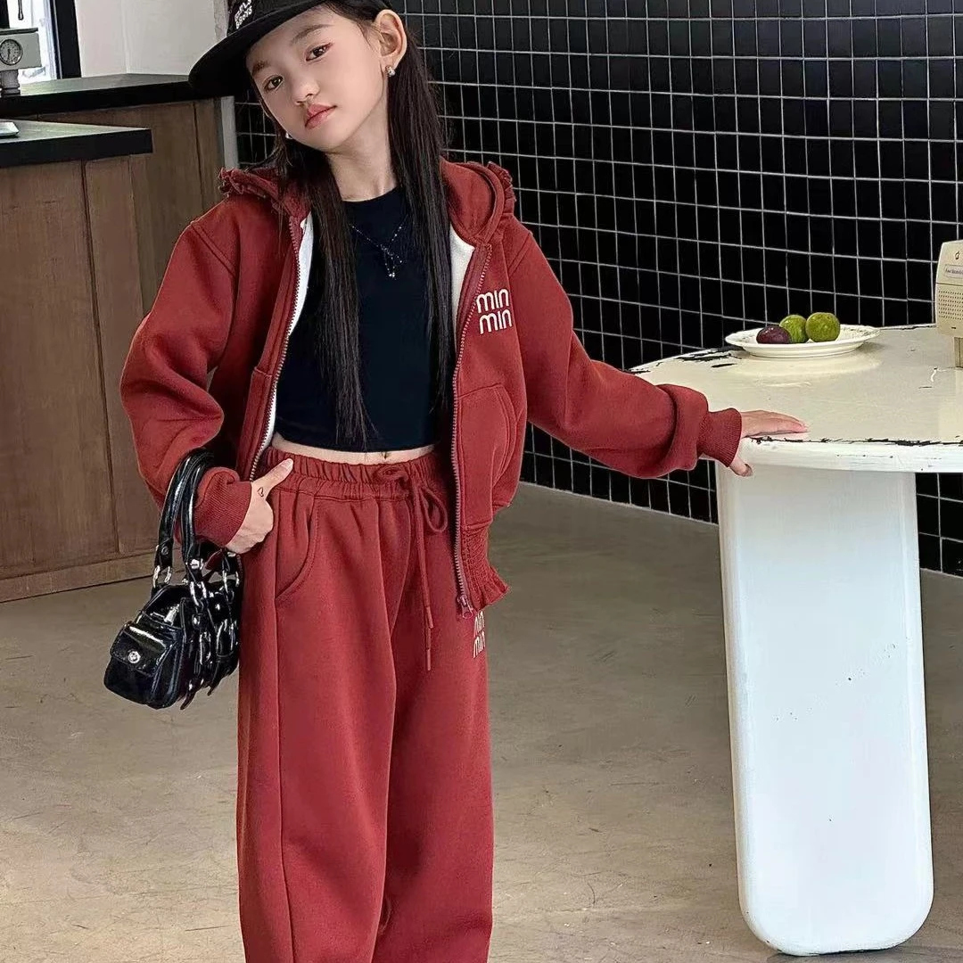 SC1525新款春秋季女童时尚韩版洋气时髦中大童套装