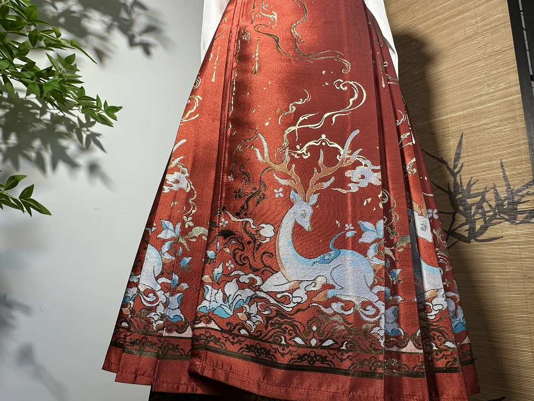 儿童汉服长裙夏季复古中国风中式女装裙子日常一片式百褶气质长款