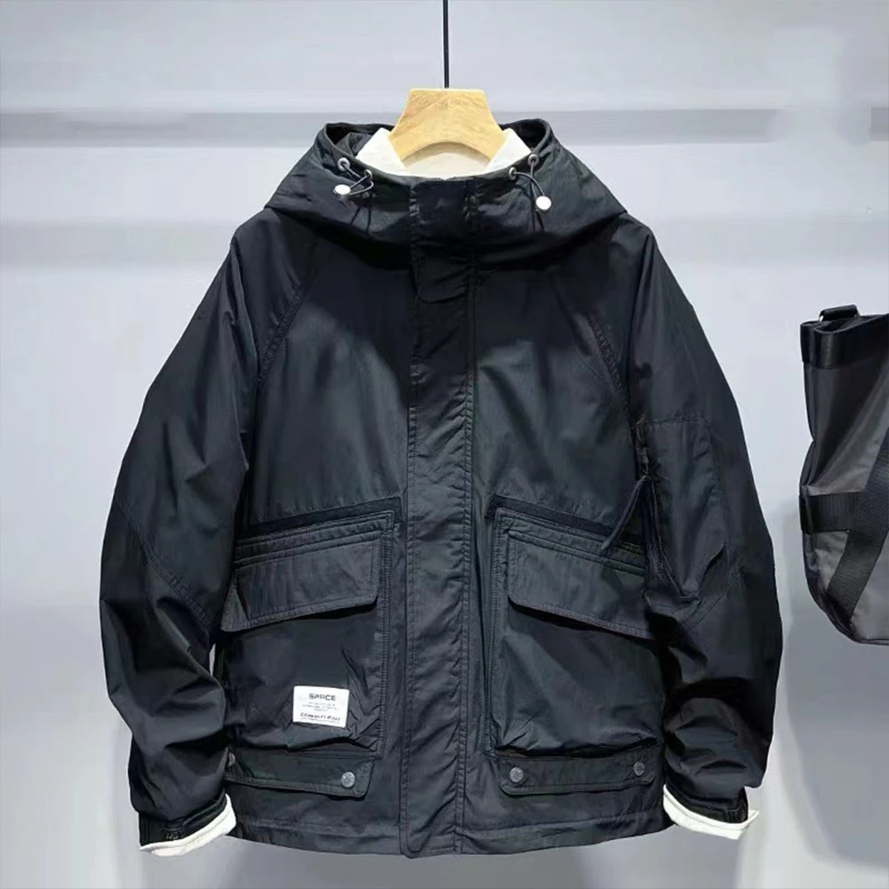 【二棉加厚】818-秋冬加厚连帽工装休闲二棉夹克