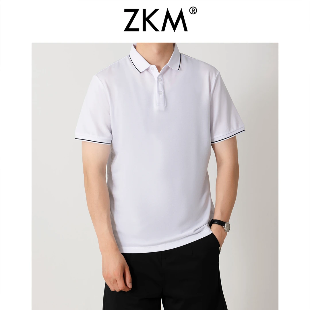 凉感T恤男士Polo凉感冰丝舒适商务时尚透气宽松-3236