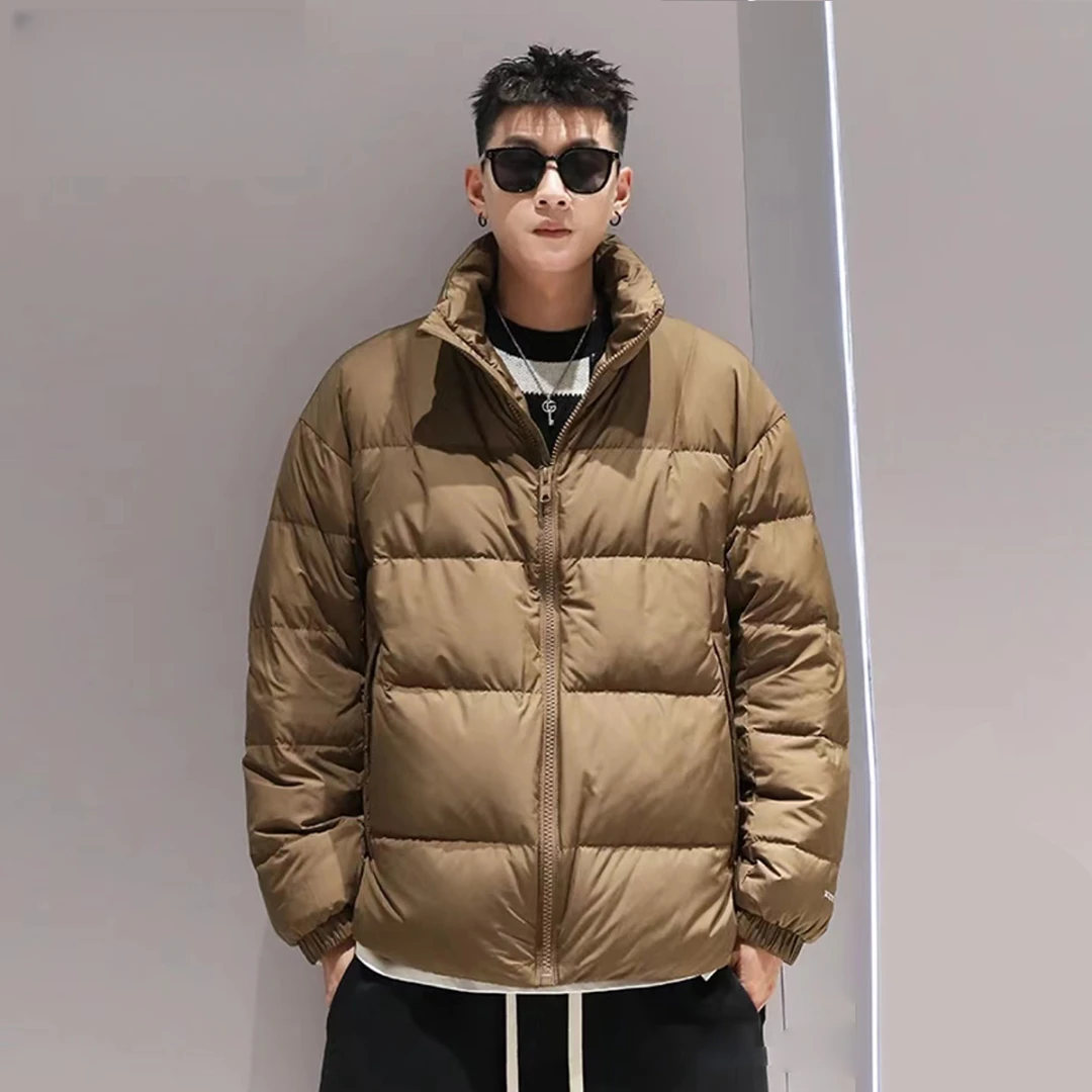 【国标90绒】5515-冬款情侣宽松加厚立领保暖羽绒服