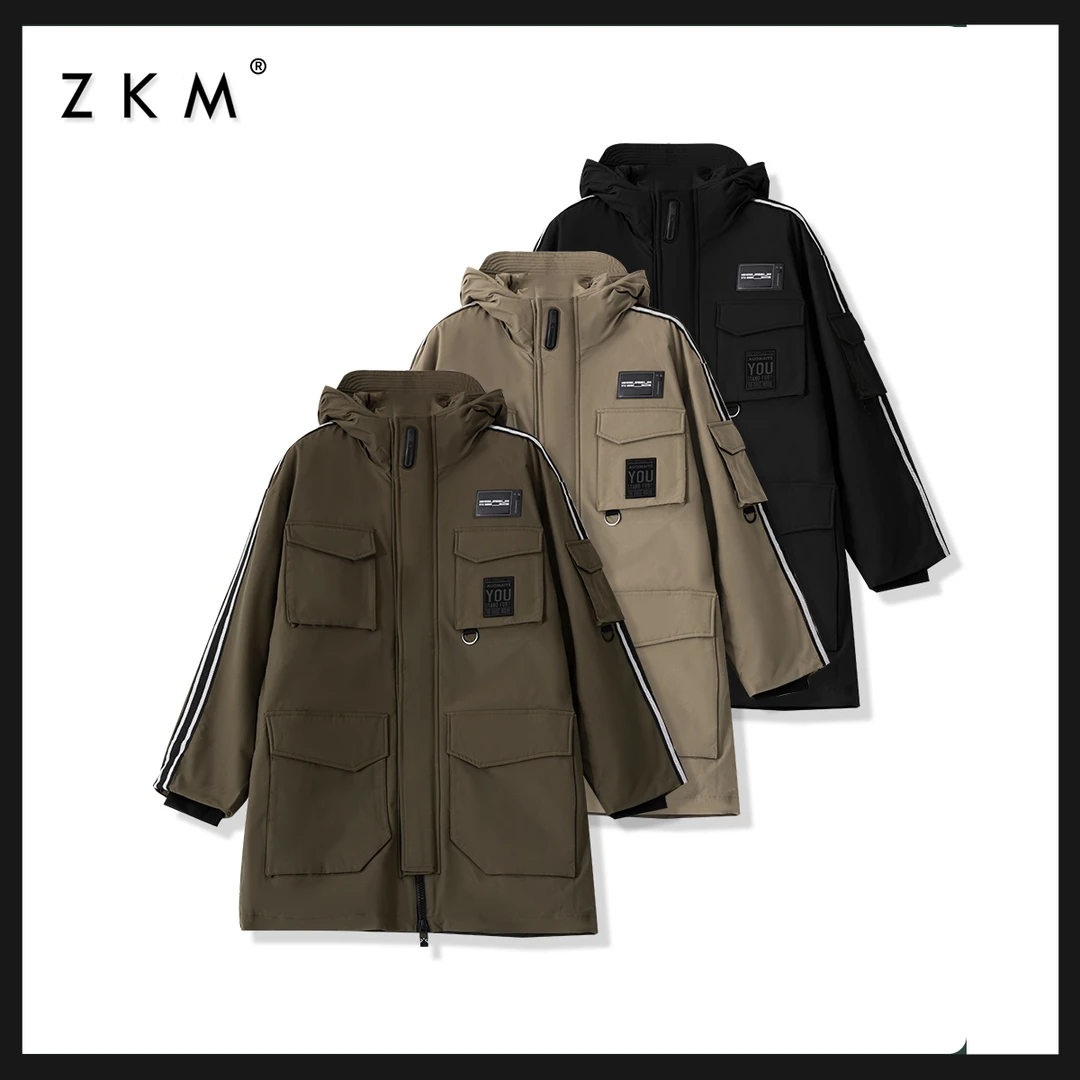 【新国标90白鸭绒】中长款户外保暖工装防风羽绒服-20221