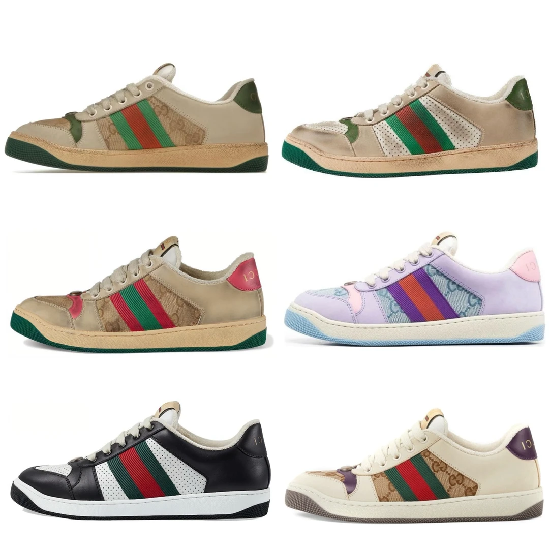 未使用 GUCCI/古驰 经典做旧男女同款休闲老花双G休闲小脏鞋