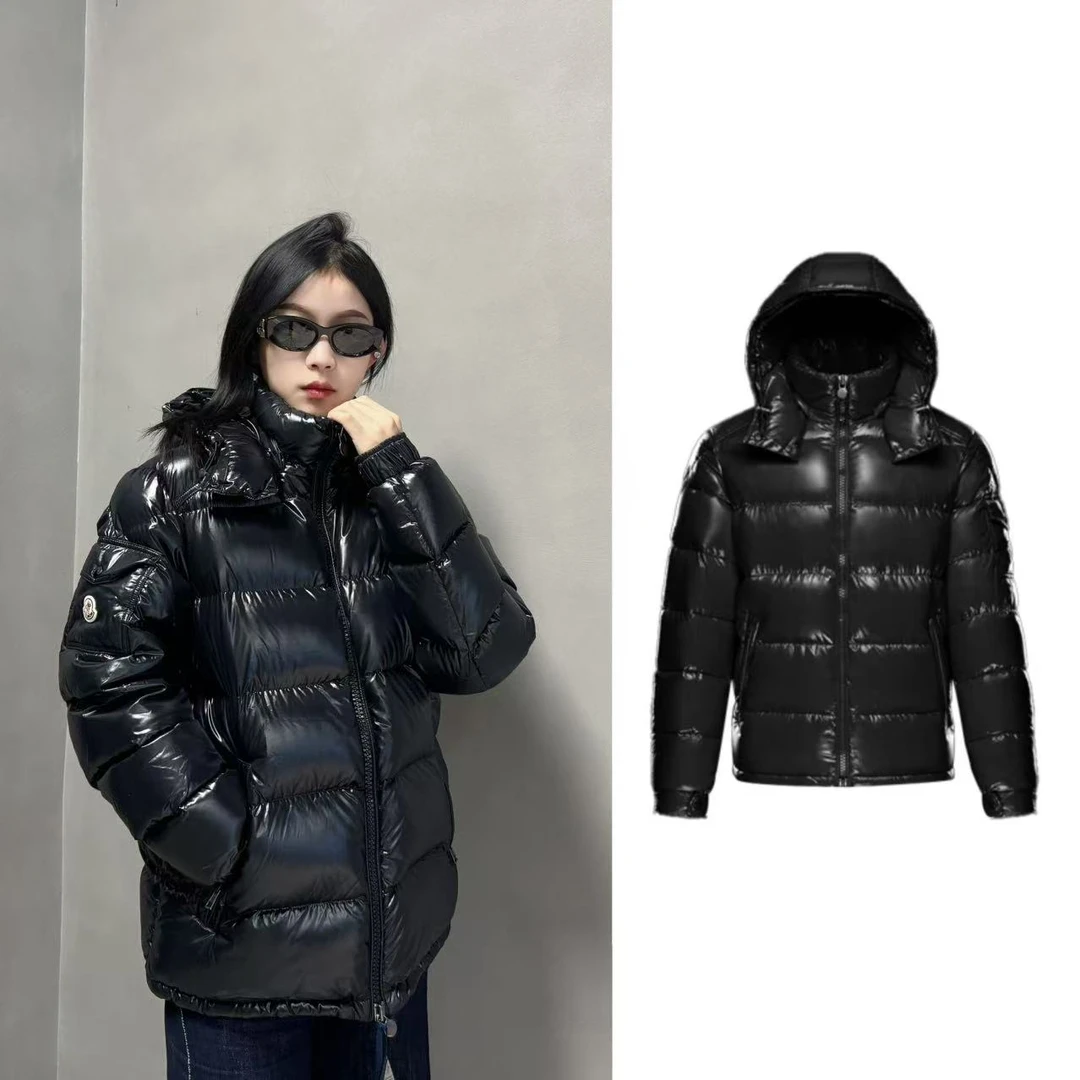 未使用 MONCLER Maya 经典男士系列 黑色厚款防水羽绒服