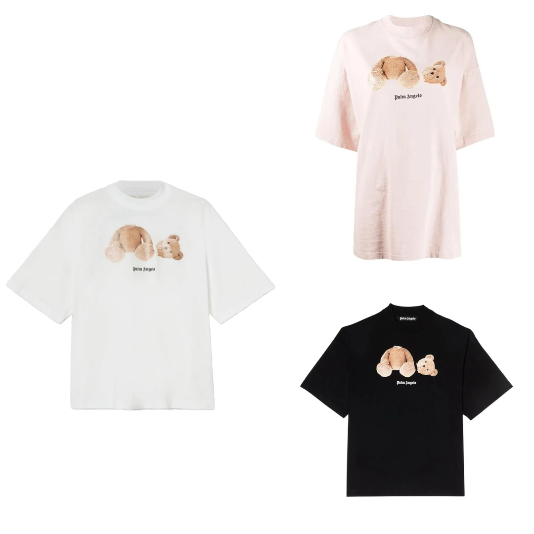 未使用 WE11 DONE 断头熊印花男女同款宽松短袖t恤