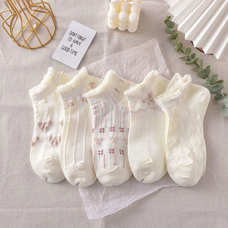 无品牌可爱日系学生薄款女士短袜ins浅口吸汗春夏秋季百搭袜子