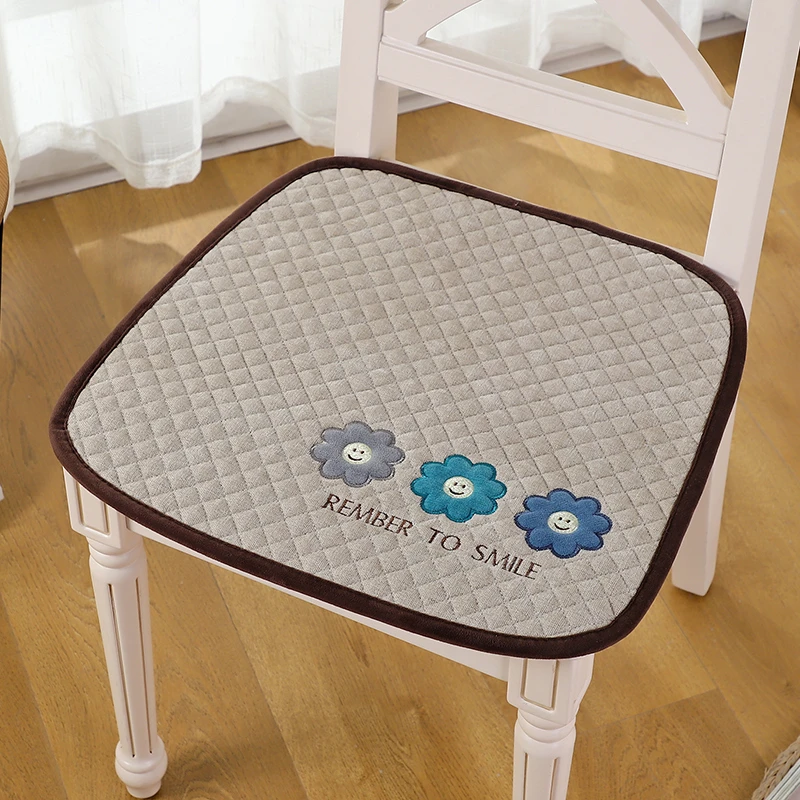 北欧风格四季通用椅子垫家用防滑加厚餐椅坐垫简约学生办公室座垫