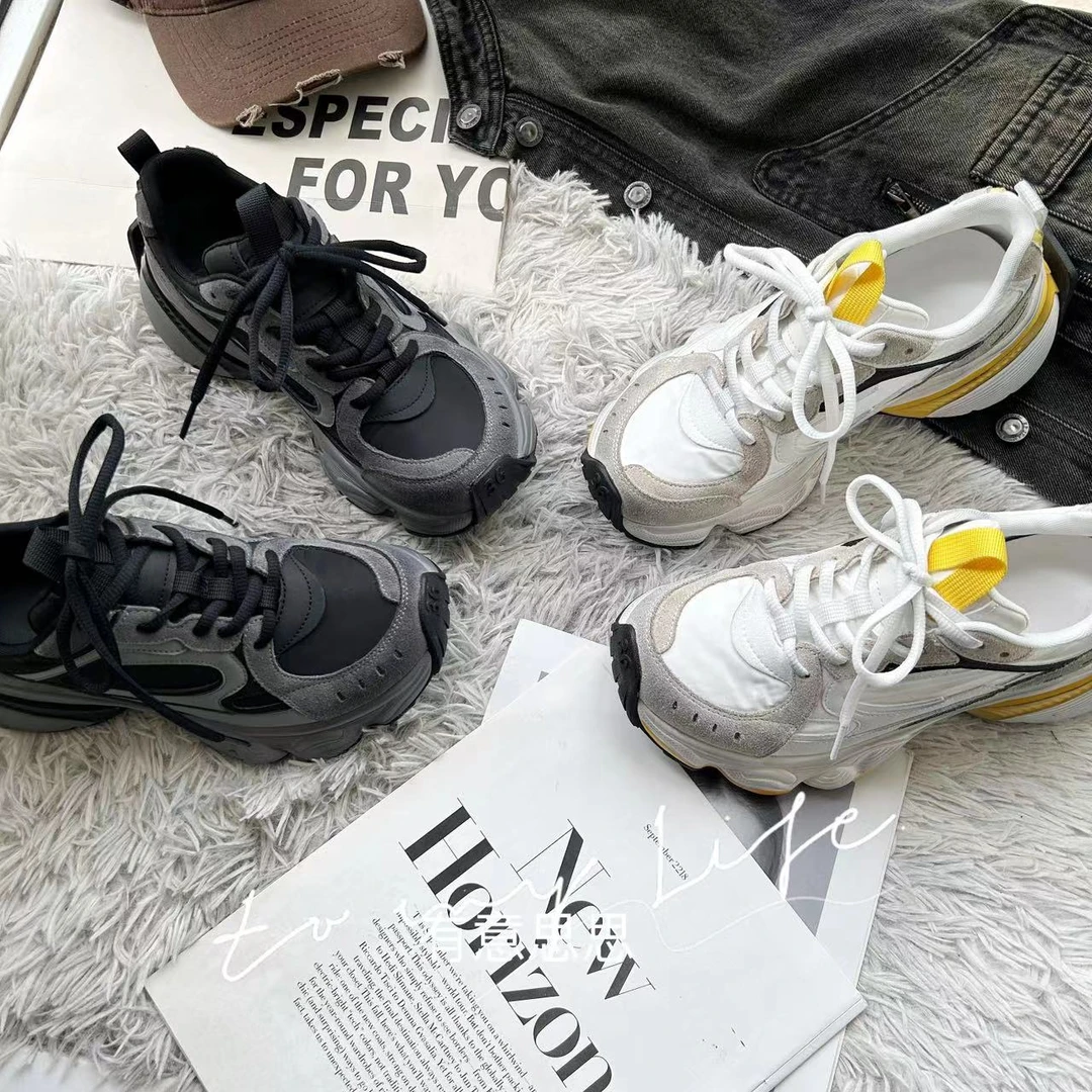 【思思推荐】—‘巴黎老爹’冬季新款松糕厚底复古休闲运动老爹鞋