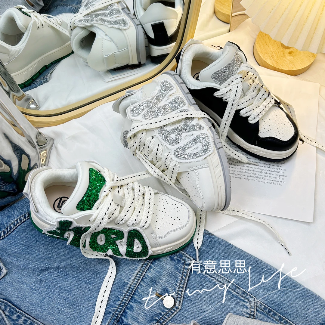 【思思严选】—‘潮牌字母’小众设计师款ins网红潮流百搭时尚休闲鞋