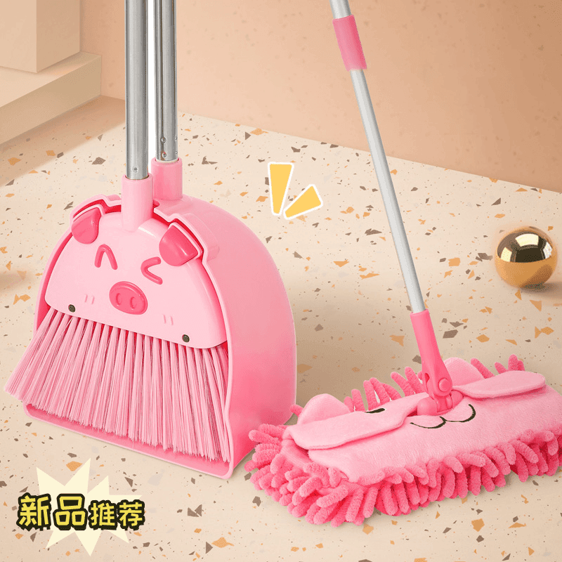 宝宝专用儿童扫把簸箕扫地玩具幼儿园扫帚拖把清洁工具可爱款T328