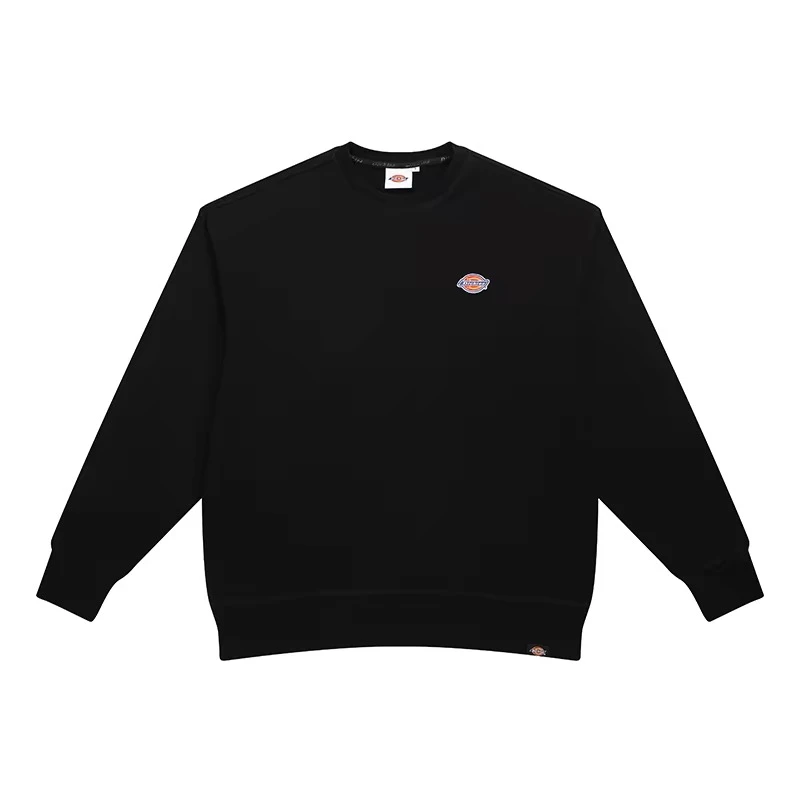 Dickies24款logo贴布绣圆领毛圈卫衣宽松男女款dk013108