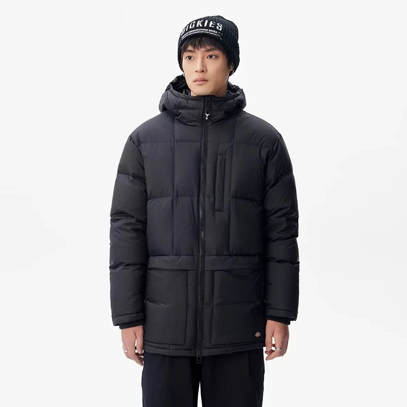 Dickies高克重实用型羽绒服连帽口袋灰鸭绒羽绒服保暖DK010922