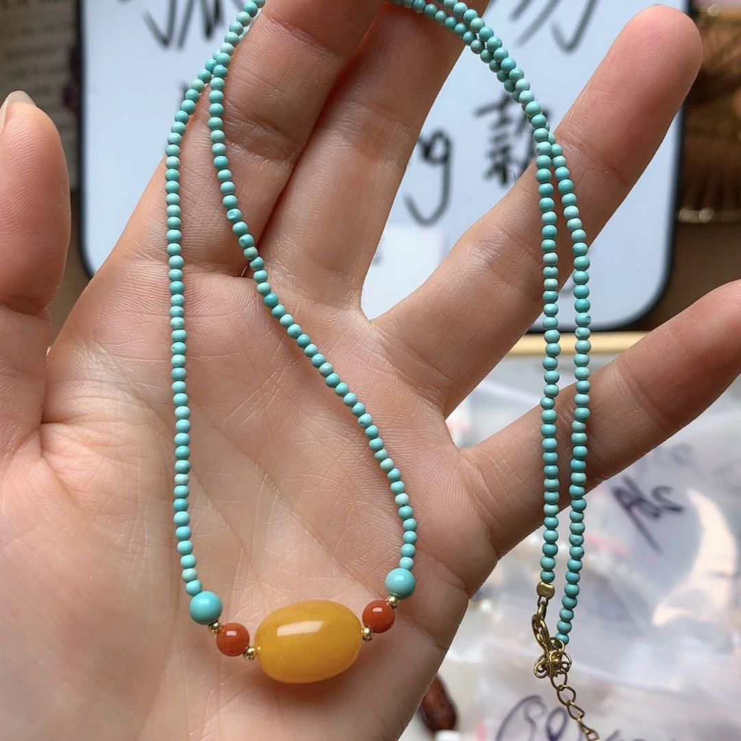 【闪购商品】琥珀颈饰未镶嵌?**糖481
