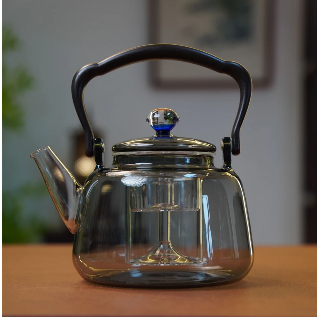 家用玻璃壶耐高温玻璃茶壶煮茶蒸茶壶简约大容量加厚透明蒸煮耐热
