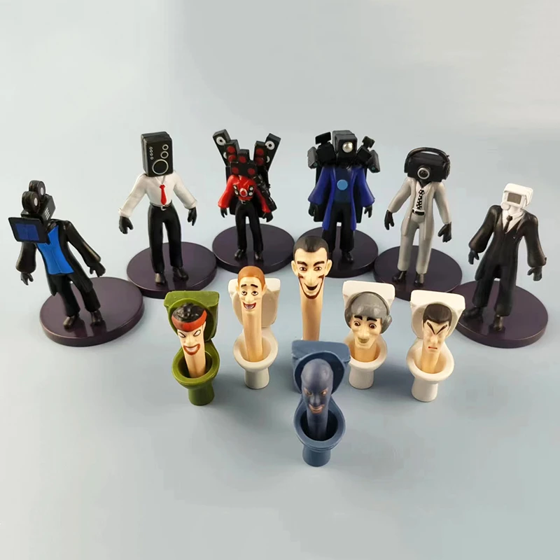 马桶人和监控人玩具手办泰坦音响人vs电视人玩偶摆件模型儿童礼物