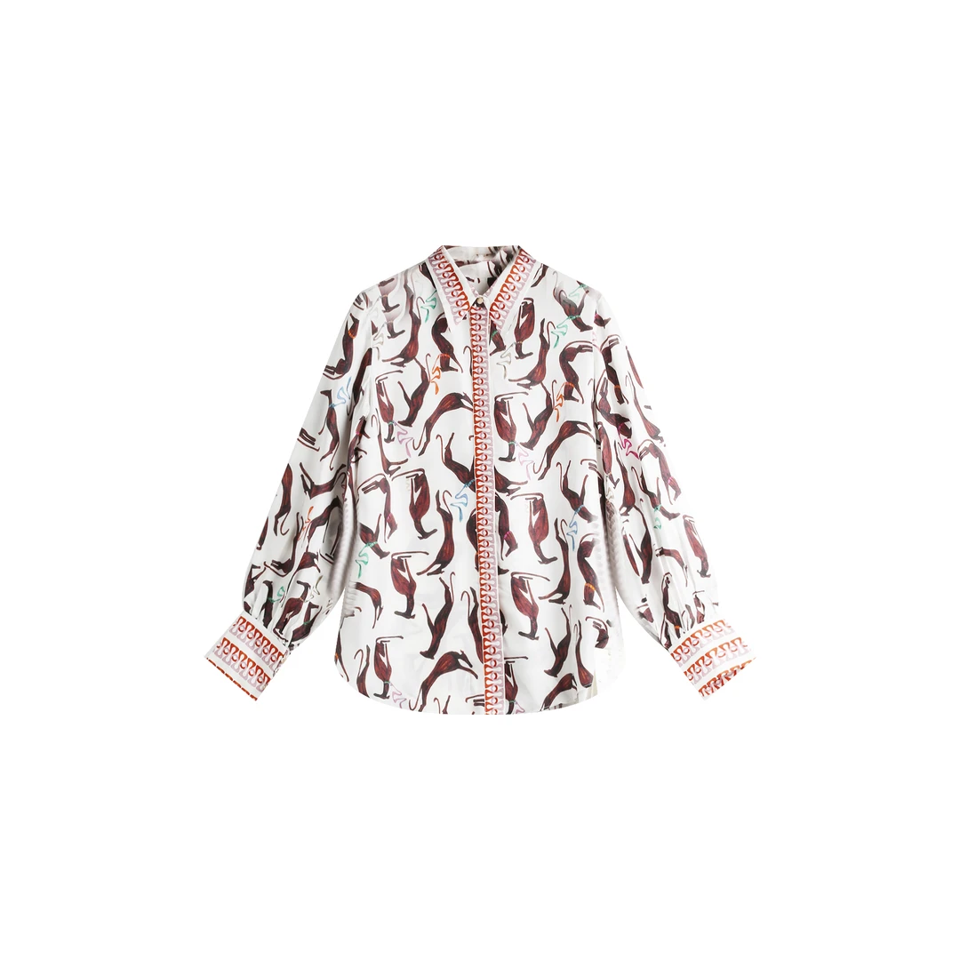 新款夏季时尚气质休闲舒适百搭透气桑蚕丝衬衫 EEC-E216