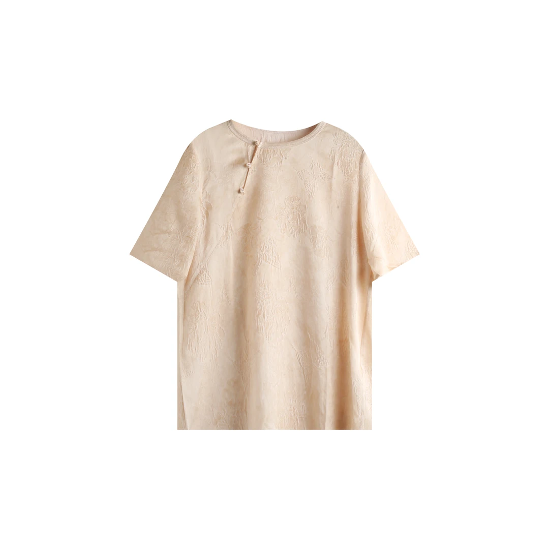 【19MM牡丹蝴蝶冠乐绉炒色】新款桑蚕丝衬衫YJHY-622030