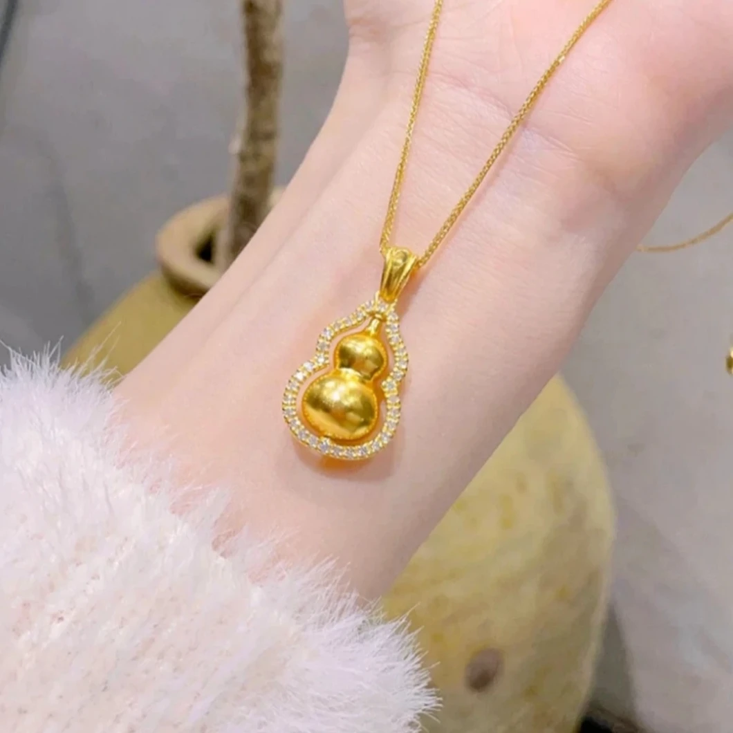 铜合金项链 新款国风时来运转葫芦项链女款轻奢时尚百搭不掉色ins