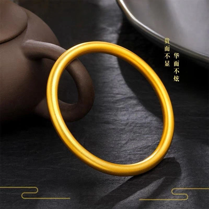 铜合金手镯  设计师款时尚经典百搭素圈手镯不掉色显气质镯子礼物