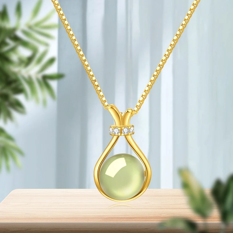 坠链均925银 国风转运福袋项链轻奢时尚设计女款贝珠锁骨链带证书