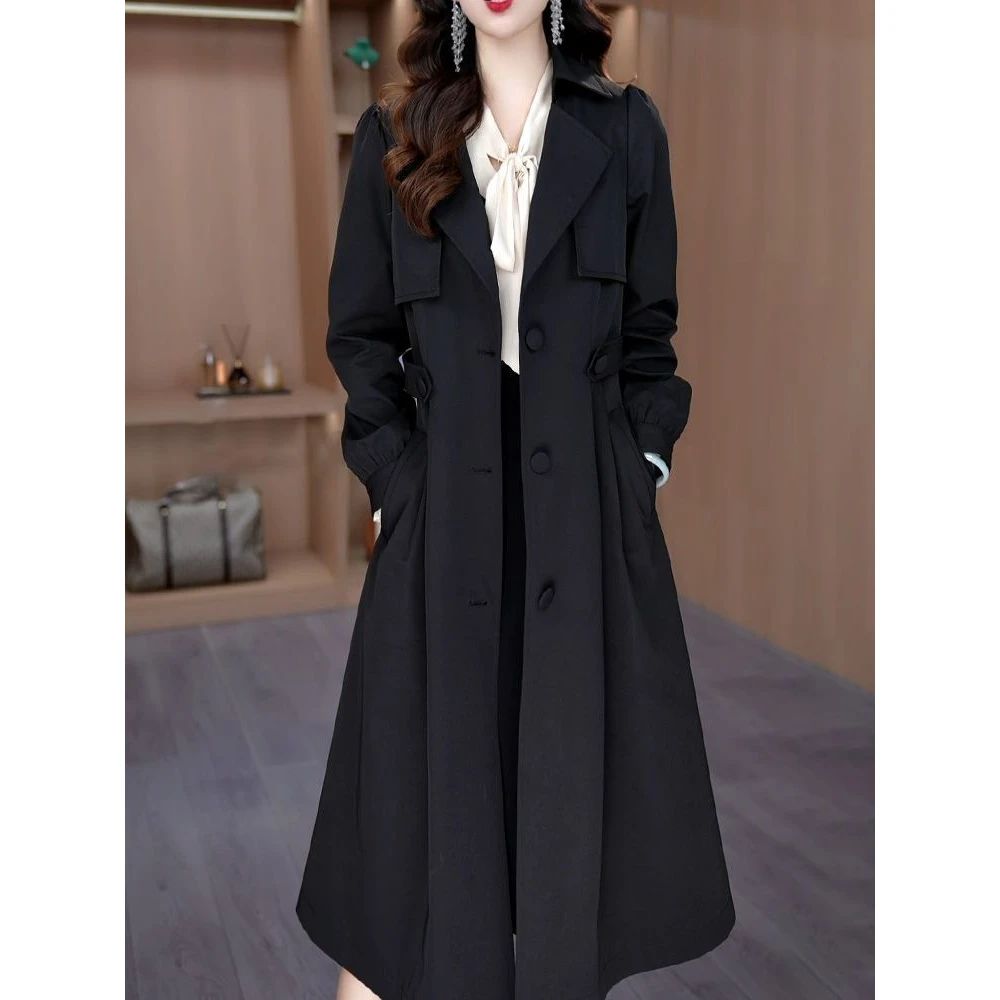 意法外套女款女士2024新款春秋中长爆款轻奢高级感超好看大衣8504