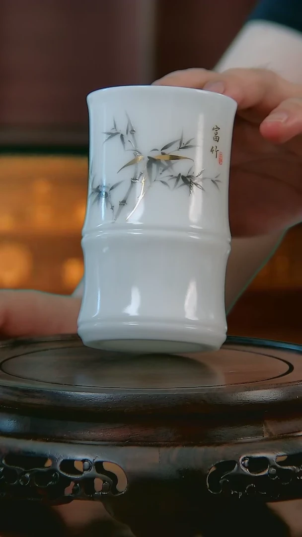 【闪购商品】高冰富竹竹节主人杯180容量